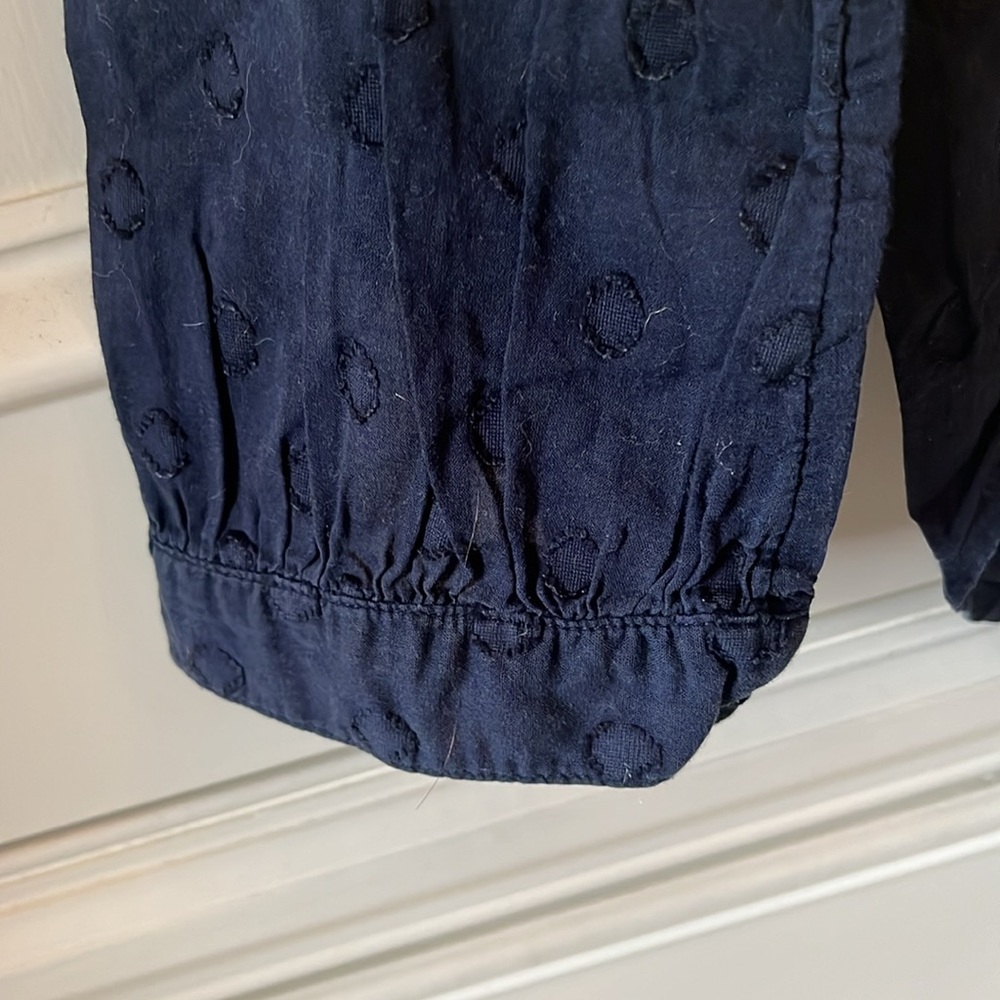 J Crew navy blue eyelet blouse - Picture 4 of 4